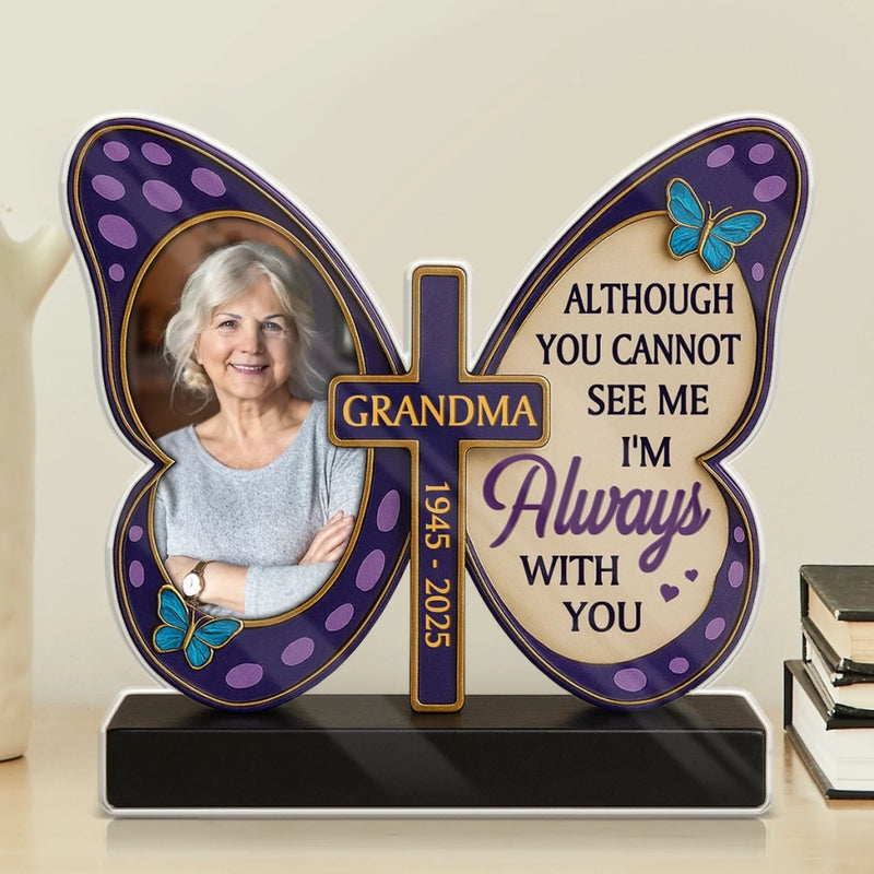 Custom Photo A Silent Tear, A Lasting Love - Memorial Personalized Custom Acrylic Plaque Custom Shape - Sympathy Gift For Family Members
