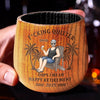 Retired And Loving It - Coworker Personalized Custom Wooden Whiskey Glass - Appreciation, Retirement Gift For Coworkers, Work Friends, Colleagues