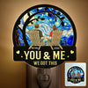 We Got This - Couple Personalized Custom Wood And Acrylic Night Light - Gift For Husband Wife, Anniversary