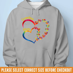 Generations Linked By Love - Family Personalized Custom Unisex T-shirt, Premium T-shirt, Hoodie - Mother's Day, Gift For Mom, Grandma