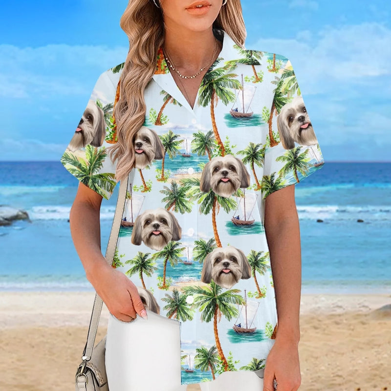 Custom Photo Fur Real On Vacation Mode - Dog & Cat Personalized Custom Unisex Tropical Hawaiian Aloha Shirt - Summer Vacation Gift, Gift For Pet Owners, Pet Lovers