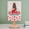 My Favorite View Is You - Couple Personalized Custom Linen Bedside Table Lamp - Gift For Husband Wife, Anniversary