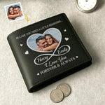 Custom Photo I Love You Forever & Always - Couple Personalized Custom Double-Sided Printed Leather Wallet - Gift For Husband, Wife, Couple