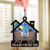 In This House, Love Lives - Couple Personalized Window Hanging Suncatcher Ornament - Gift For Husband Wife, Anniversary