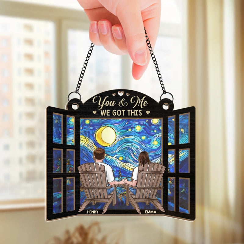 The View’s Better With You - Couple Personalized Window Hanging Suncatcher Ornament - Gift For Husband Wife, Anniversary