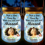 Custom Photo Your Light Still Shines - Memorial Personalized Custom Solar Jar Lantern - Sympathy Gift For Family Members