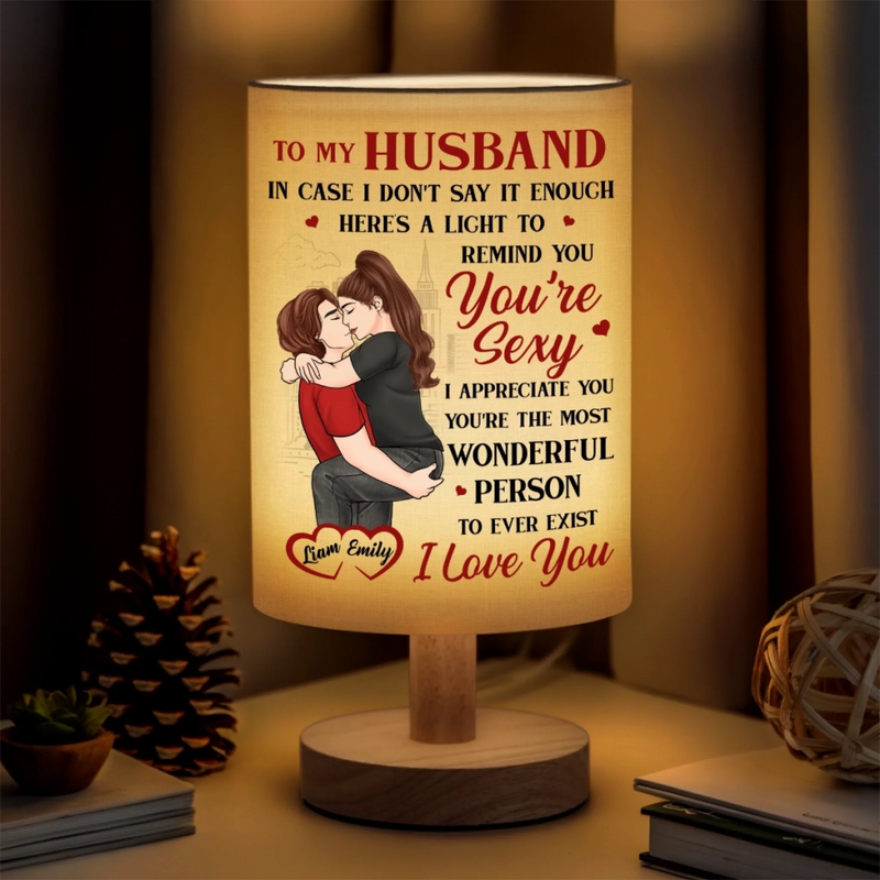 You Are My Always - Couple Personalized Custom Linen Bedside Table Lamp - Gift For Husband Wife, Anniversary