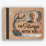 Custom Photo Time Passes, Love Remains - Memorial Personalized Custom Wooden Scrapbook - Sympathy Gift For Family Members