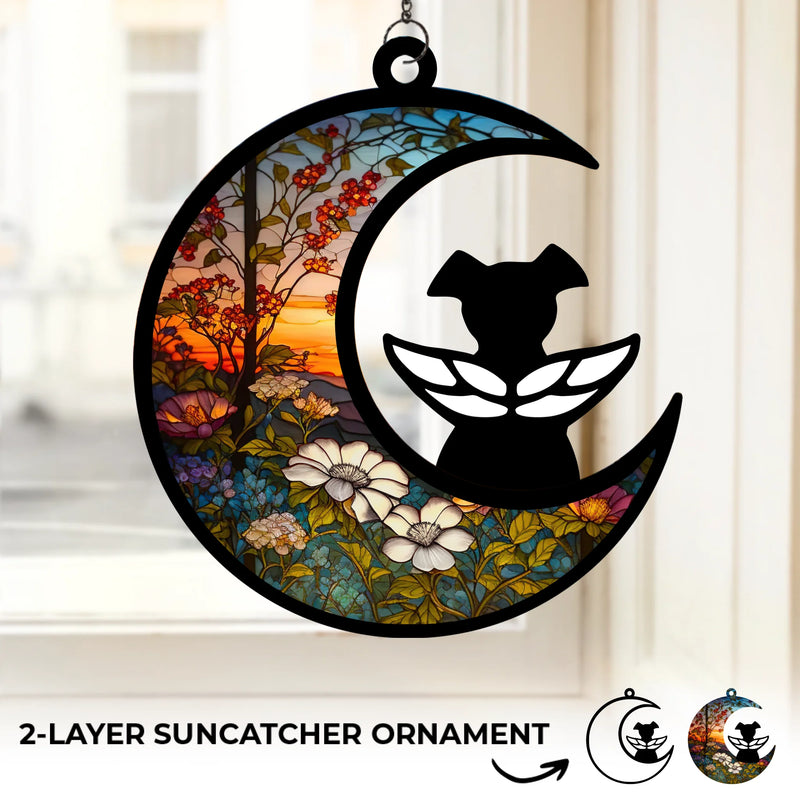 Love You With Every Pawprint - Memorial Window Hanging Suncatcher Ornament - Sympathy Gift For Pet Owners, Pet Lovers