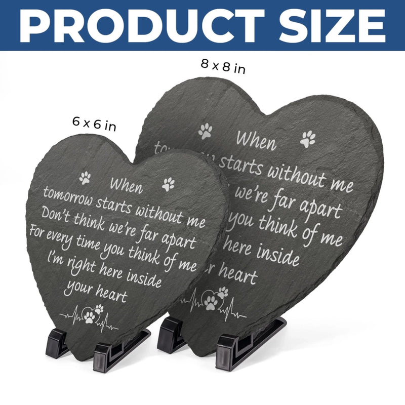 Still Loving You In Silence - Memorial Heart Shaped Stone With Stand - Sympathy Gift For Pet Owners, Pet Lovers