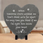 Still Loving You In Silence - Memorial Heart Shaped Stone With Stand - Sympathy Gift For Dog Lovers, Cat Lovers
