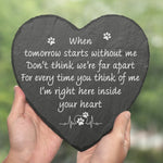 Still Loving You In Silence - Memorial Heart Shaped Stone With Stand - Sympathy Gift For Dog Lovers, Cat Lovers