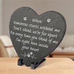 Still Loving You In Silence - Memorial Heart Shaped Stone With Stand - Sympathy Gift For Dog Lovers, Cat Lovers