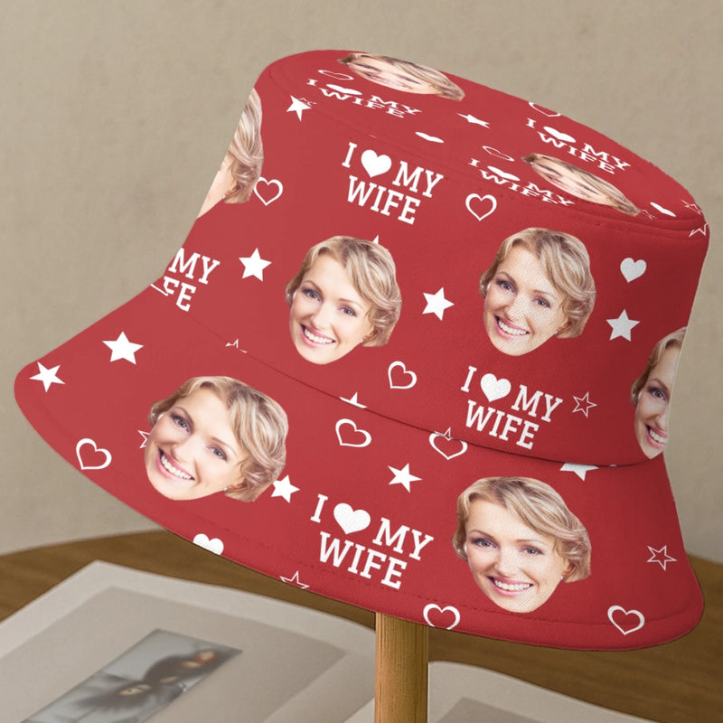 Custom Photo Still Crushing On My Wife - Couple Personalized Custom Bucket Hat - Summer Vacation Gift For Husband Wife, Anniversary