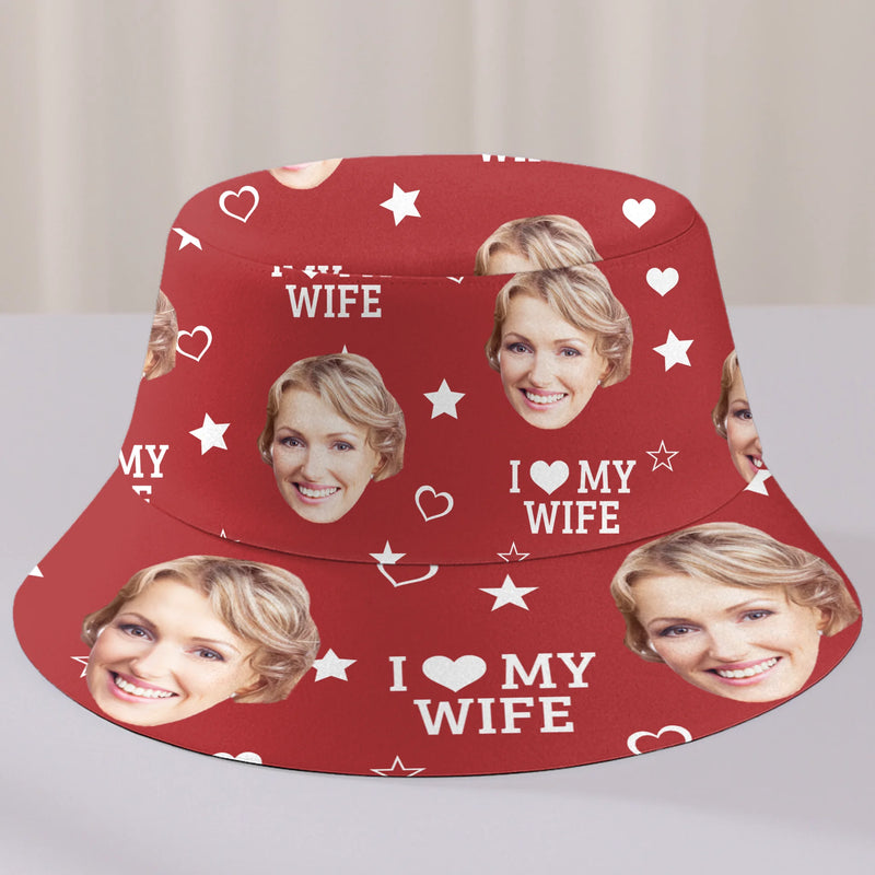 Custom Photo Still Crushing On My Wife - Couple Personalized Custom Bucket Hat - Summer Vacation Gift For Husband Wife, Anniversary