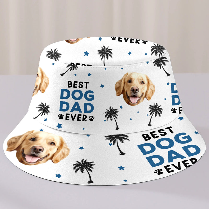 Custom Photo Fueled By Treats And Tail Wags - Dog & Cat Personalized Custom Bucket Hat - Summer Vacation Gift For Pet Owners, Pet Lovers