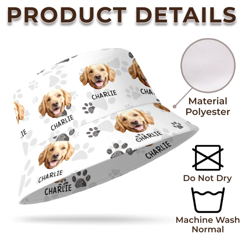 Custom Photo Life’s Better With Paws - Dog & Cat Personalized Custom Bucket Hat - Summer Vacation Gift For Pet Owners, Pet Lovers