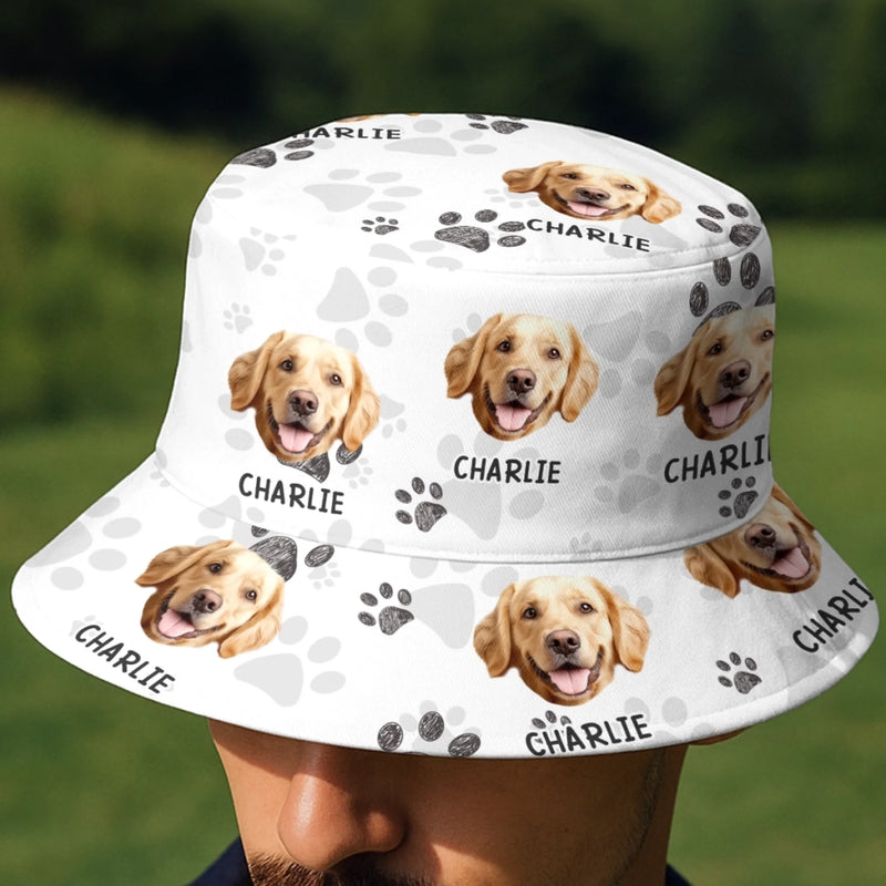 Custom Photo Life’s Better With Paws - Dog & Cat Personalized Custom Bucket Hat - Summer Vacation Gift For Pet Owners, Pet Lovers
