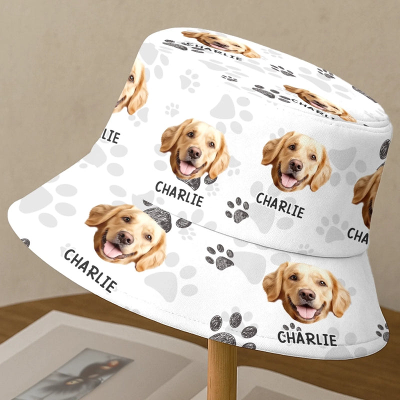 Custom Photo Life’s Better With Paws - Dog & Cat Personalized Custom Bucket Hat - Summer Vacation Gift For Pet Owners, Pet Lovers