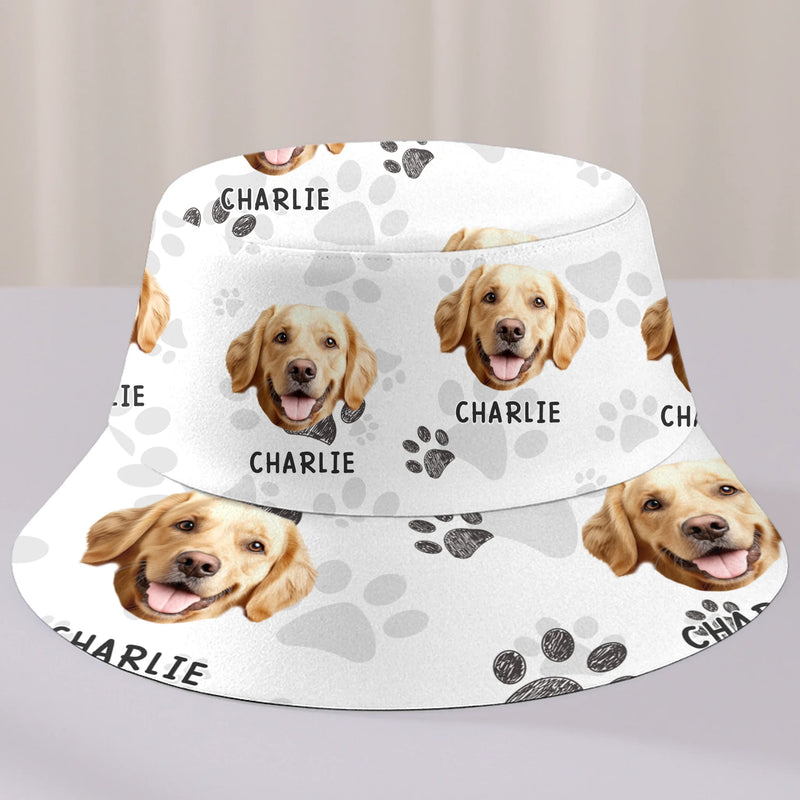 Custom Photo Life’s Better With Paws - Dog & Cat Personalized Custom Bucket Hat - Summer Vacation Gift For Pet Owners, Pet Lovers