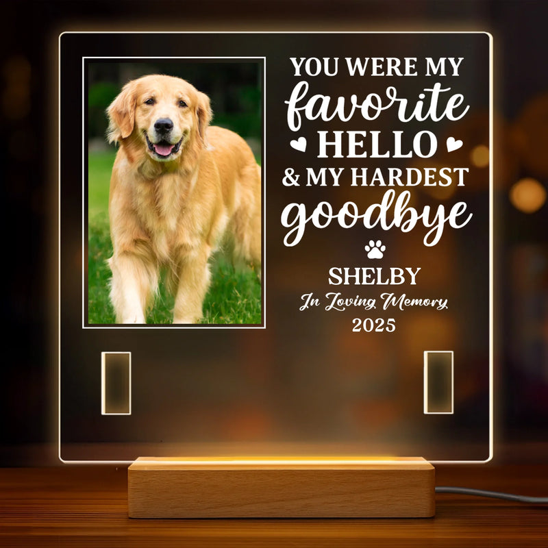 Custom Photo Your Light Will Always Shine In My Heart - Memorial Personalized Custom Pet Loss Memorial Light - Sympathy Gift For Pet Owners, Pet Lovers