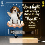 Custom Photo Forever My Angel - Memorial Personalized Custom Pet Loss Memorial Light - Sympathy Gift For Dog Lovers, Pet Owners