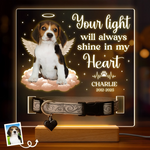 Custom Photo Forever My Angel - Memorial Personalized Custom Pet Loss Memorial Light - Sympathy Gift For Dog Lovers, Pet Owners