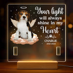 Custom Photo Forever My Angel - Memorial Personalized Custom Pet Loss Memorial Light - Sympathy Gift For Dog Lovers, Pet Owners