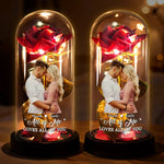 Custom Name Rose Couple Gifts - Personalized LED Flower Lamp