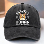 Pawfessional Human Handler - Dog Personalized Custom Vintage Washed Denim Baseball Cap - Gift For Pet Owners, Pet Lovers