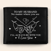 Holding On To Forever - Couple Personalized Custom Double-Sided Printed Leather Wallet - Gift For Husband Wife, Anniversary