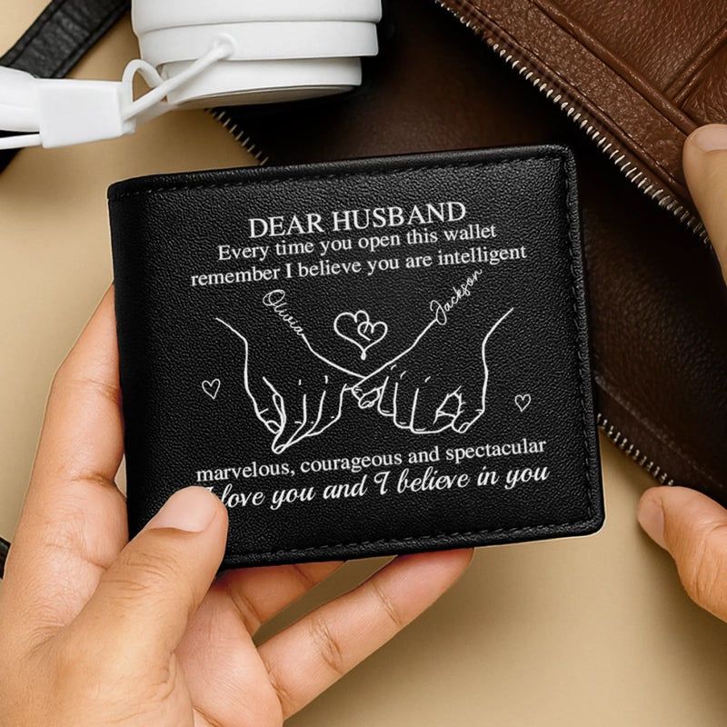 You Complete Every Part Of Me - Couple Personalized Custom Double-Sided Printed Leather Wallet - Gift For Husband Wife, Anniversary