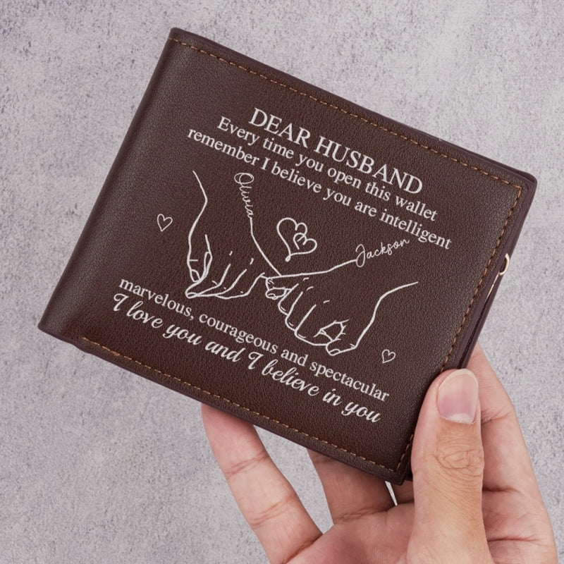 You Complete Every Part Of Me - Couple Personalized Custom Double-Sided Printed Leather Wallet - Gift For Husband Wife, Anniversary