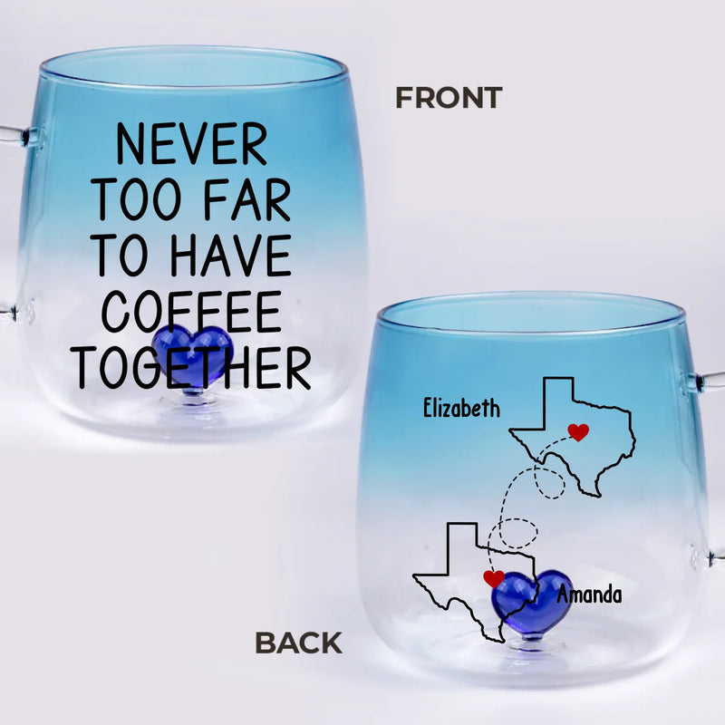 I Miss Being Annoying Together - Bestie Personalized Custom Gradient Glass Mug - Gift For Best Friends, BFF, Sisters