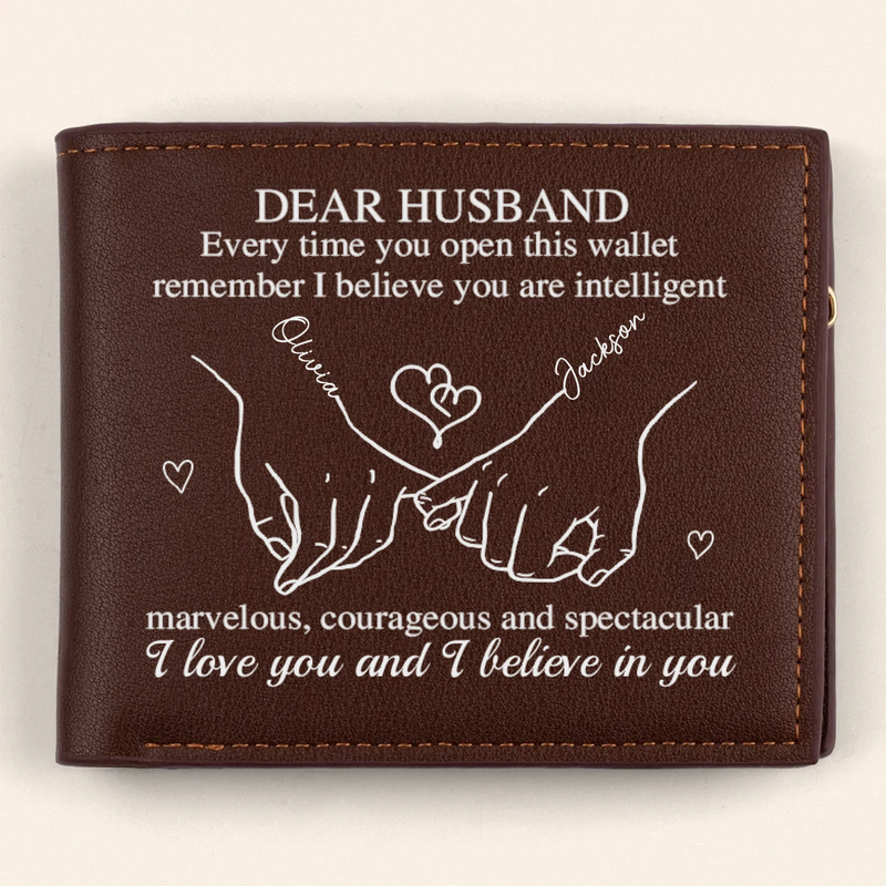 You Complete Every Part Of Me - Couple Personalized Custom Double-Sided Printed Leather Wallet - Gift For Husband Wife, Anniversary