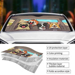 Buckle Up, It’s Bark Time - Dog Personalized Custom Auto Windshield Sunshade, Car Window Protector - Gift For Pet Owners, Pet Lovers