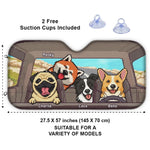 Buckle Up, It’s Bark Time - Dog Personalized Custom Auto Windshield Sunshade, Car Window Protector - Gift For Pet Owners, Pet Lovers