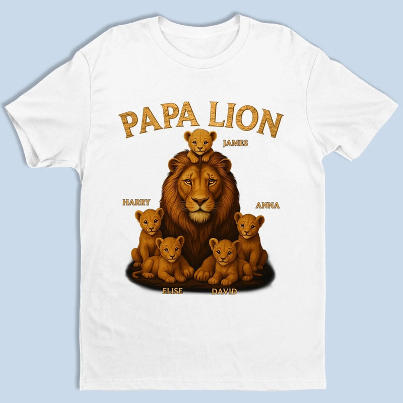 King Of The Pride - Family Personalized Custom Unisex T-shirt, Premium T-shirt, Hoodie - Father's Day, Gift For Dad, Grandpa