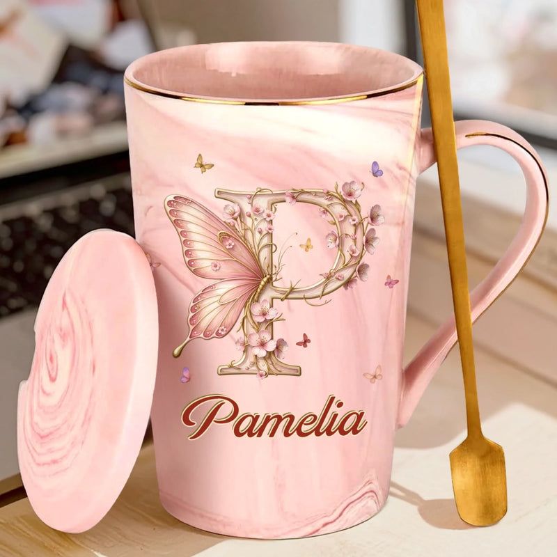 Beauty In The Little Things - Family Personalized Custom 14oz Marble Mug - Gift For Yourself, Best Friends, Siblings, Family Members