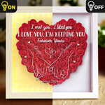 Wrapped In Your Love - Couple Personalized Custom Flower Shadow Box With LED - Gift For Husband Wife, Anniversary