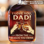 Cheers To The Chaos I Bring - Dog & Cat Whiskey Bottle - Gift For Dad