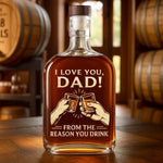Cheers To The Chaos I Bring - Dog & Cat Whiskey Bottle - Gift For Dad