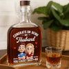 Love You More Each Day - Couple Personalized Custom Whiskey Bottle - Gift For Husband Wife, Anniversary