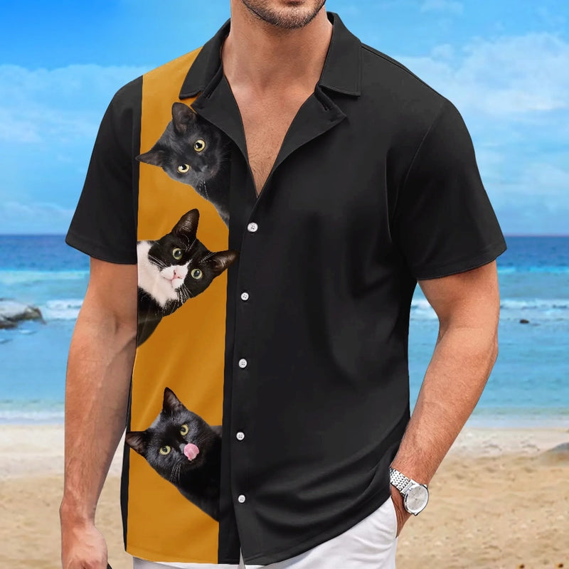 Custom Photo Paws And Relax - Dog & Cat Personalized Custom Unisex Tropical Hawaiian Aloha Shirt - Summer Vacation Gift, Gift For Pet Owners, Pet Lovers
