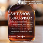 Chief Chaos Coordinator - Coworker Personalized Custom Whiskey Bottle - Gift For Coworkers, Work Friends, Colleagues