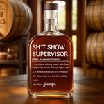 Chief Chaos Coordinator - Coworker Personalized Custom Whiskey Bottle - Gift For Coworkers, Work Friends, Colleagues