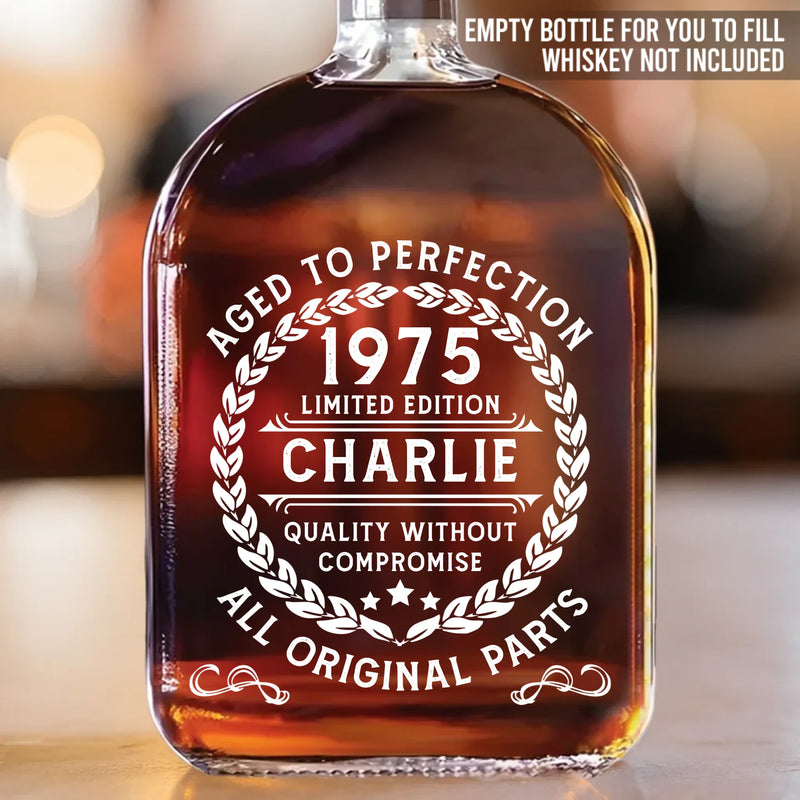 Built To Last, Aged To Perfection - Couple Personalized Custom Whiskey Bottle - Birthday, Anniversary Gift For Husband, Couple