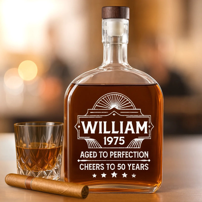 My Classic, My Love - Couple Personalized Custom Whiskey Bottle - Birthday, Anniversary Gift For Husband