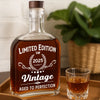 Cheers To The Best Partner In Time - Couple Personalized Custom Whiskey Bottle - Birthday, Anniversary Gift For Husband