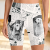 Custom Photo Fetch Vibes Only - Dog & Cat Personalized Custom Biker Leggings - Gifts For Pet Owners, Pet Lovers